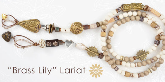 Brass Lily Lariat