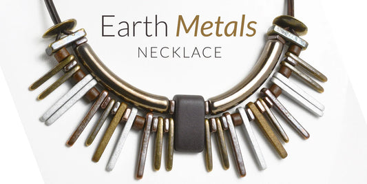 Earth Metals Leather Necklace