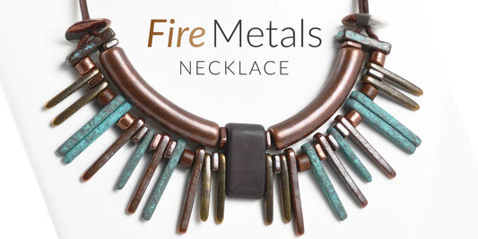 Fire Metals Leather Necklace