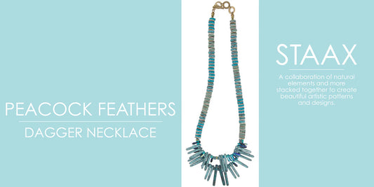 Staax Peacock Feathers Dagger Necklace