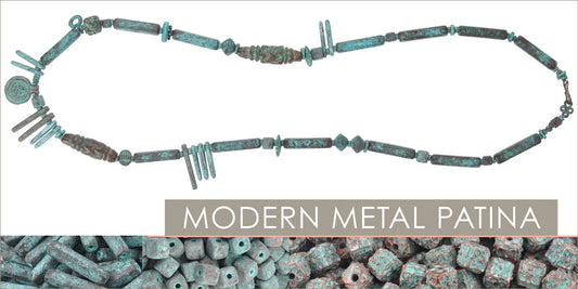 Modern Metal Patina Necklace