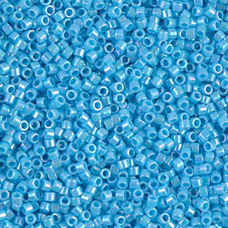 Seed Beads-11/0 Delica-164 Opaque Rainbow Sky Blue-Miyuki