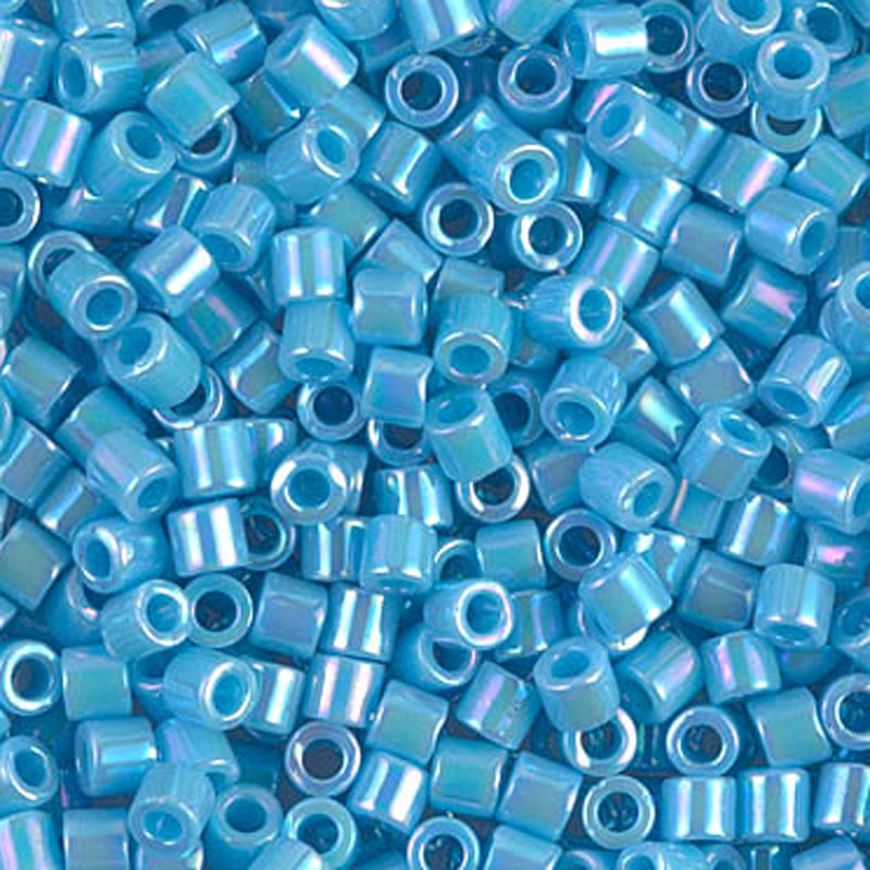 Seed Beads-11/0 Delica-164 Opaque Rainbow Sky Blue-Miyuki