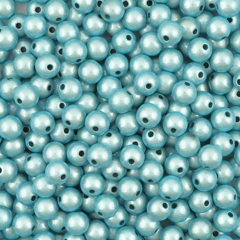 Beads - 8mm Miracle Beads - Round - Turquoise - Tamara Scott Designs
