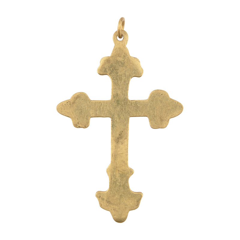 Casting Pendants-38x60mm Brass Cross With Skull Heads-Quantity 1 Tamara Scott Designs