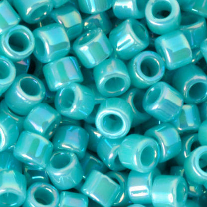 Seed Beads-11/0 Delica-166 Opaque Rainbow Dark Aqua