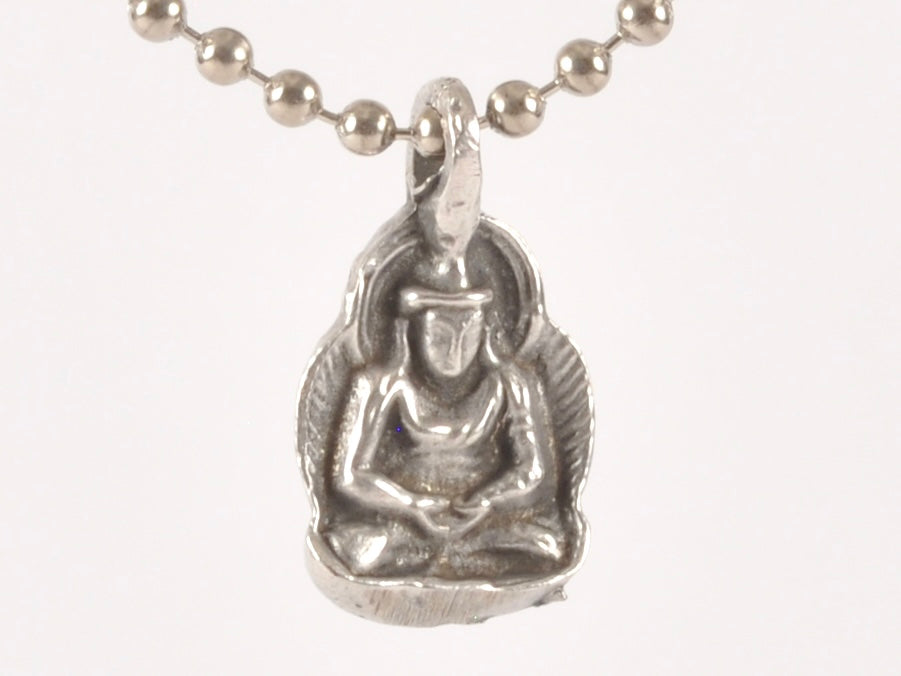 Finished Jewelry-Buddha Amulet-Antique Silver-Nickel Silver Ball Chain Necklace-24 Inches Tamara Scott Designs