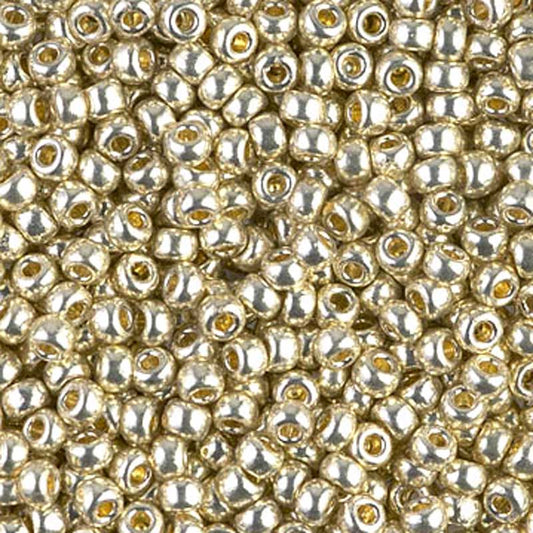 Seed Beads-6/0 Round-4201 Duracoat Galvanized Silver-Miyuki-16 Grams