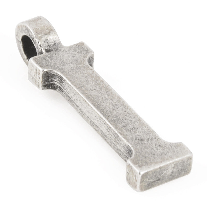 Casting-6x28mm Letter "I"-Antique Silver