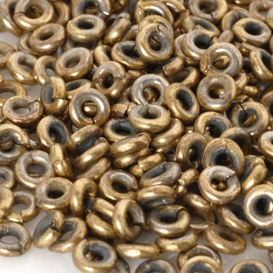 Brass-4mm Hishi Spacer Bead-Bronze-15 Inch Strand