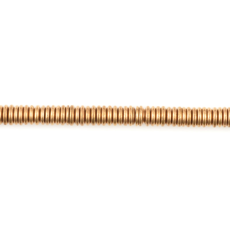 Brass-6.5mm Hishi Spacer Bead-Bronze-Quantity 24 Loose Beads