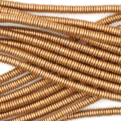 Brass-6.5mm Hishi Spacer Bead-Bronze-Quantity 24 Loose Beads