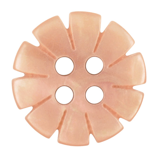 Button-12mm Flower Button-Four Hole-Pink-Quantity 1