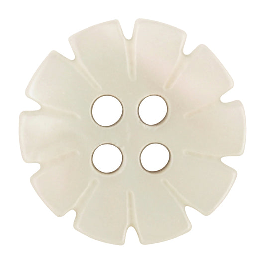 Button-12mm Flower Button-Four Hole-White-Quantity 1