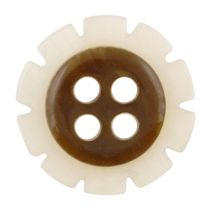 Button-12mm Flower Button-Four Hole-White-Quantity 1