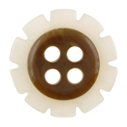 Button-12mm Flower Button-Four Hole-White-Quantity 1