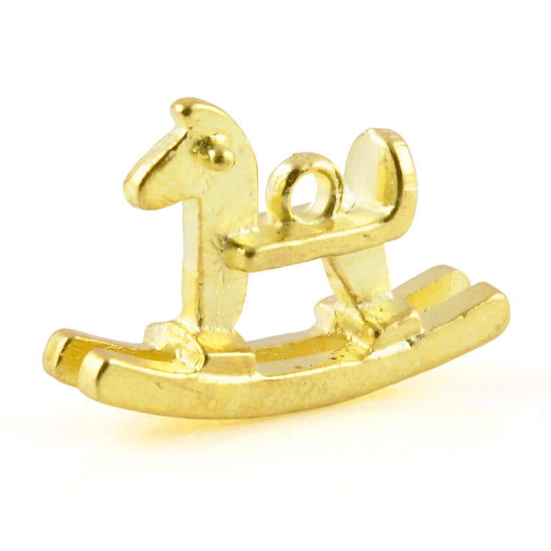 Casting-12x27mm Rocking Horse Pendant-Brass