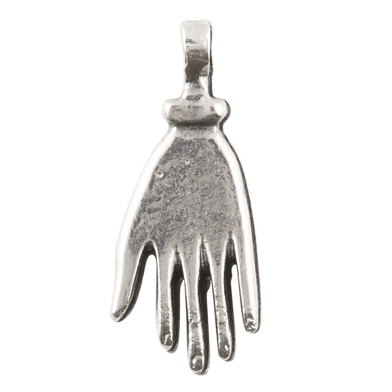 Casting-12x30mm Hand Pendant-Antique Silver