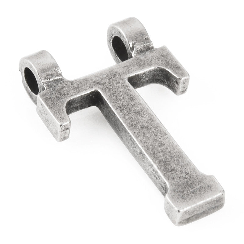 Casting-16x28mm Letter "T"-Antique Silver