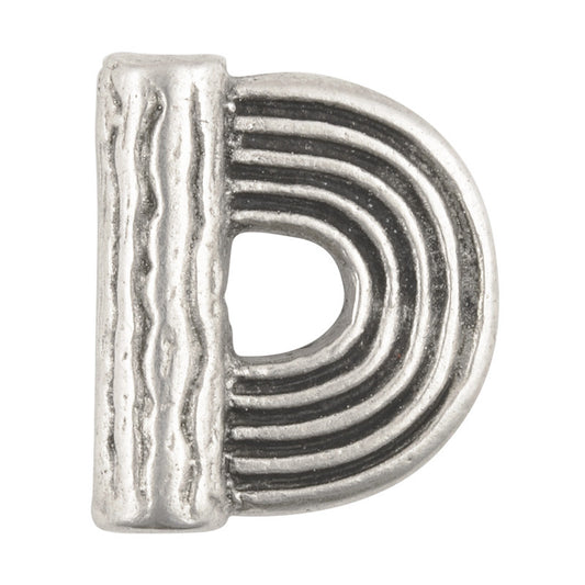 Casting-18x16mm Flat Round Half Spiral Loop-Antique Silver-Antique Silver