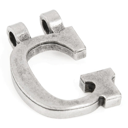 Casting-18x28mm Letter "G"-Antique Silver