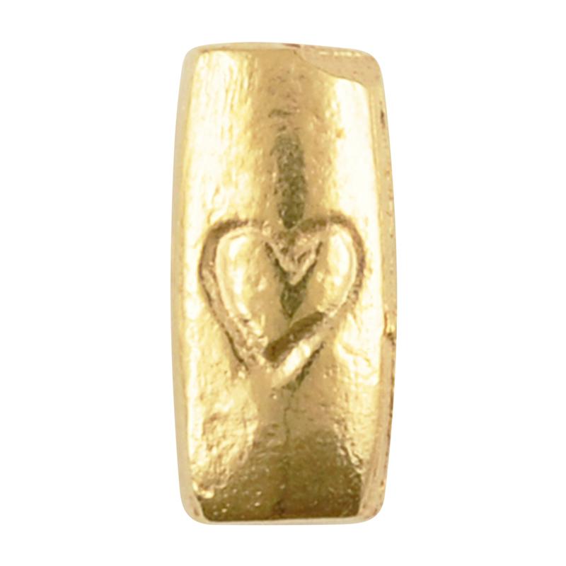 Casting Beads Wholesale-5x11mm Heart Tube-Brass