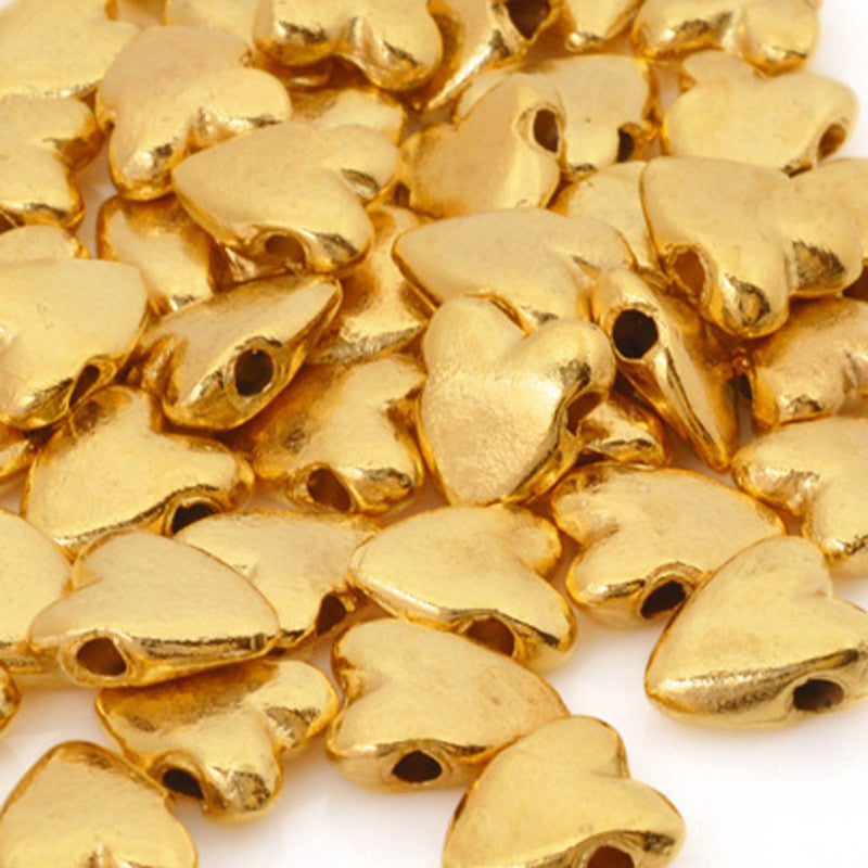 Casting-9x10mm Heart Bead-Gold