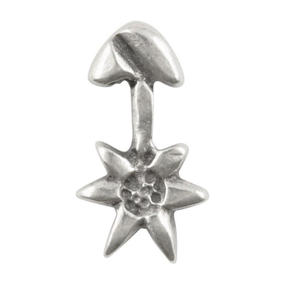 Casting Beads Wholesale-12x23mm Drop Flower-Antique Silver