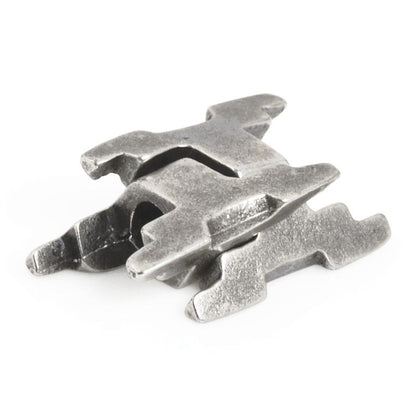 Casting Beads-13x15mm Jagged Puzzle-Antique Silver-Quantity 1