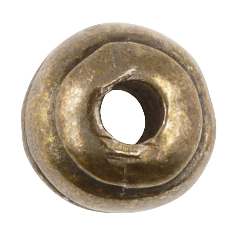 Casting Beads-9mm Round Line with Detail-Antique Bronze