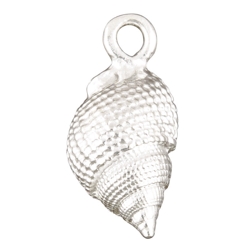 Casting Charm-11X23mm Whelk Shell-Silver-Quantity 1