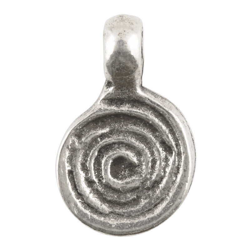 Casting Charm-12x20mm Spiral-Antique Silver