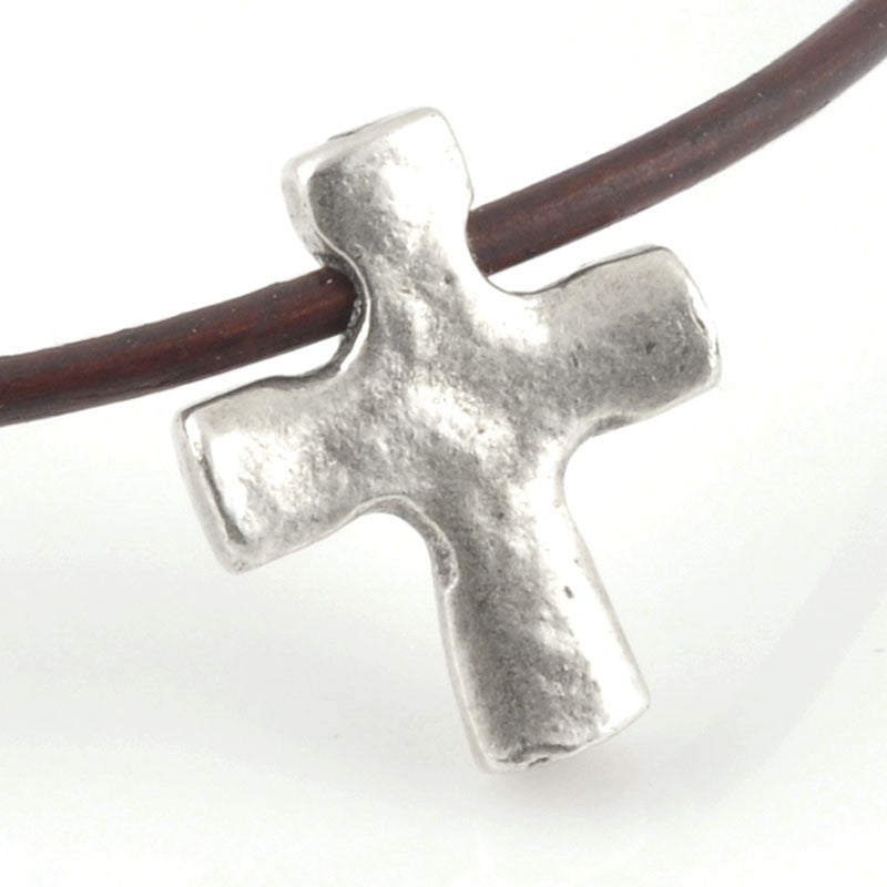 Casting Charm-14x17mm Cross-Antique Silver