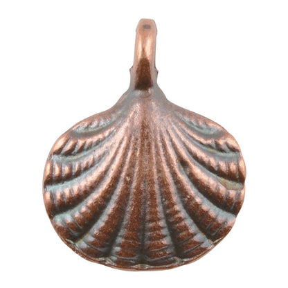 Casting Charm-15x18mm Clam Shell-Antique Copper