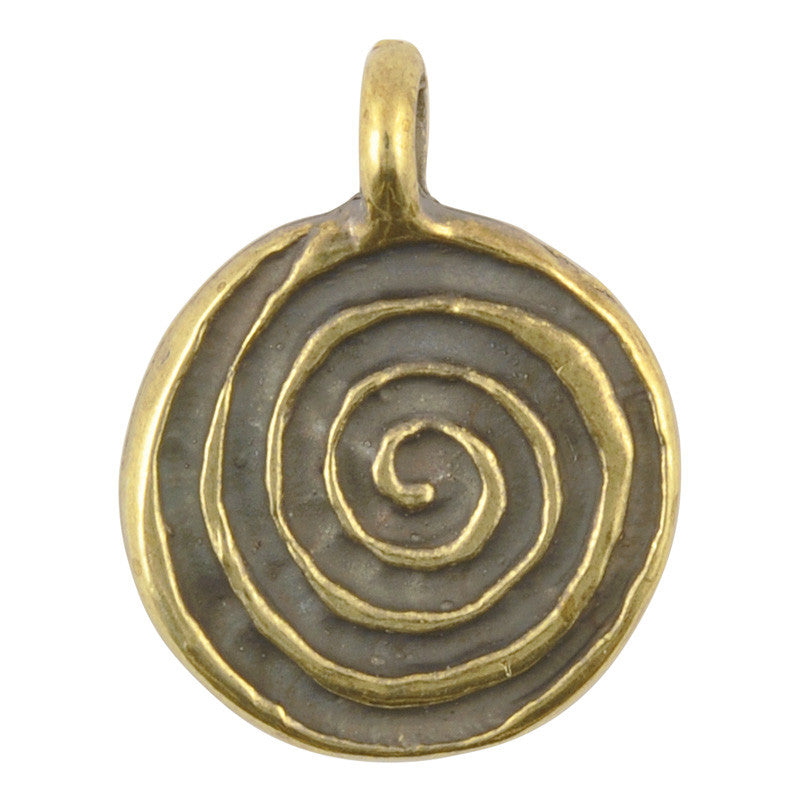 Casting Charm-16x21mm Spiral-Antique Bronze