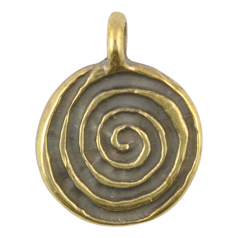 Casting Charm-Spiral-Bronze - Tamara Scott Designs