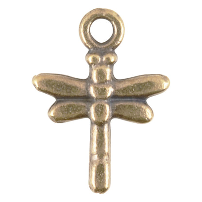 Casting Charm-17x12mm Tiny Dragonfly-Antique Bronze