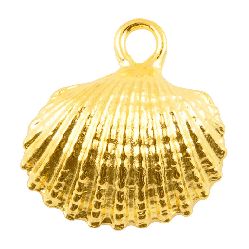 Casting Charm-20mm Cockle Shell-Gold