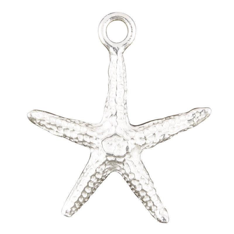 Casting Charm-23x25mm Starfish-Silver