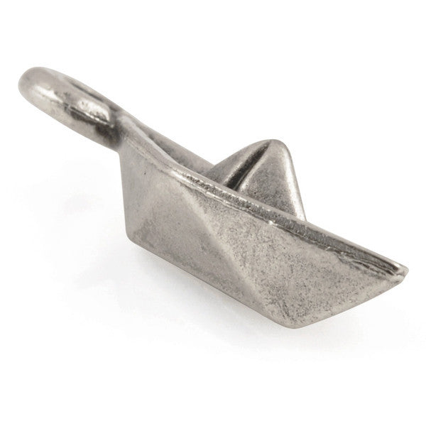 Casting Charm-11x22mm Paper Boat-Antique Silver