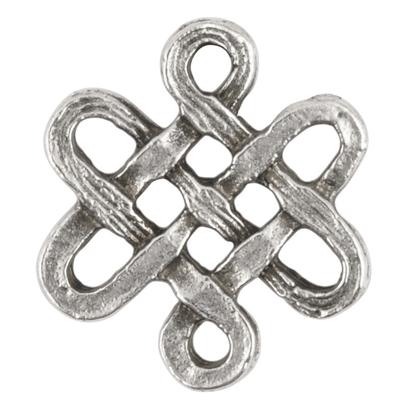 Casting Connector-15x27mm Endless Knot-Antique Silver