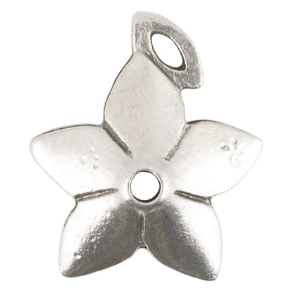 Casting Pendant-20x23mm Drop Flower-Antique Silver