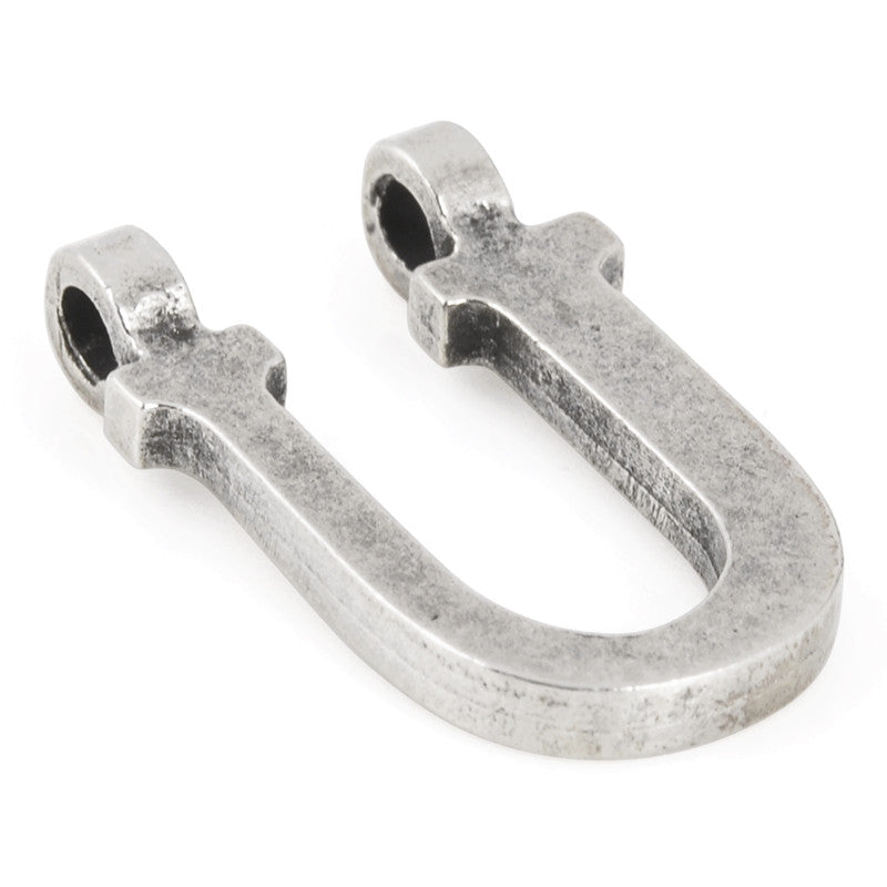 Casting-19x28mm Letter "U"-Antique Silver