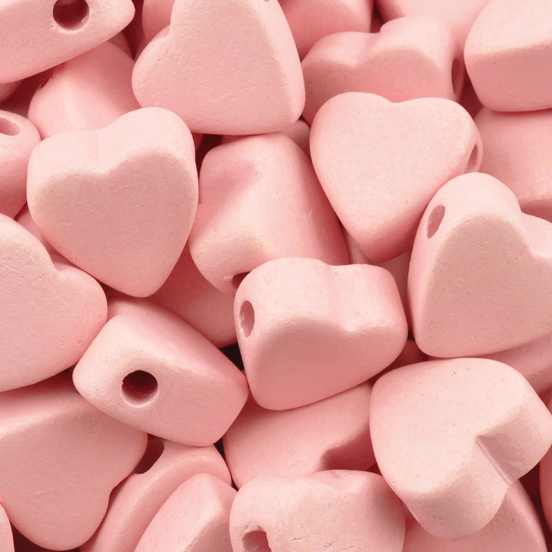 Ceramic Beads-15x14.7mm Heart-Rose Water-Quantity 1