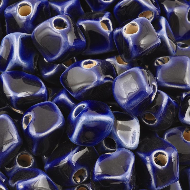 Ceramic Beads Wholesale-16mm Chunky-Phthalo Blue