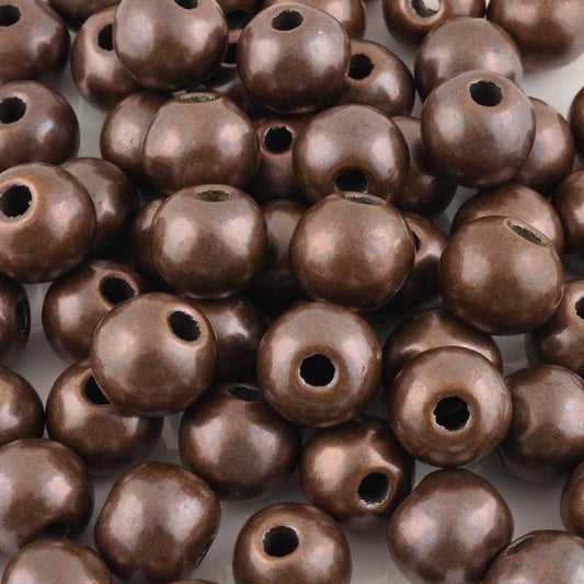 Ceramic Beads-20mm Round-Antique Copper-Quantity 1