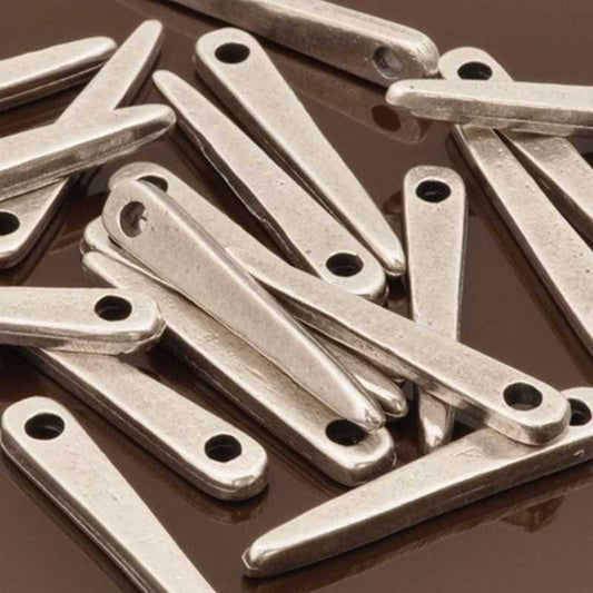 Ceramic Beads-31mm Dagger-Antique Silver-Quantity 5