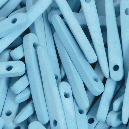 Ceramic Beads-31mm Dagger-Arctic Blue-Quantity 10