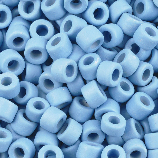 Ceramic Beads-4x6mm Tube-Arctic Blue