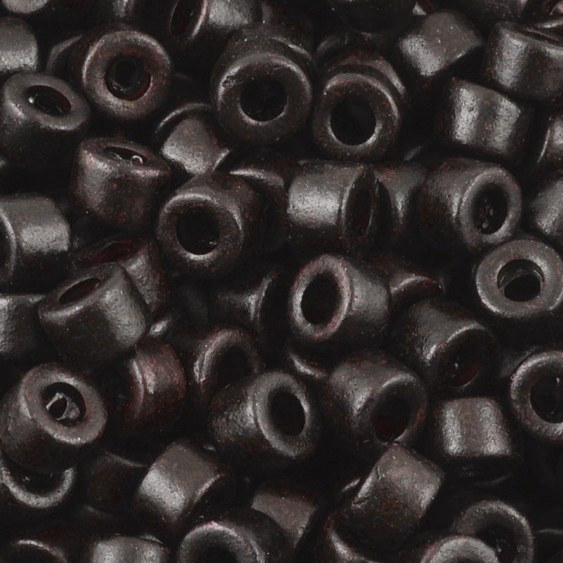 Ceramic Beads-4x6mm Tube-Burnt Umber